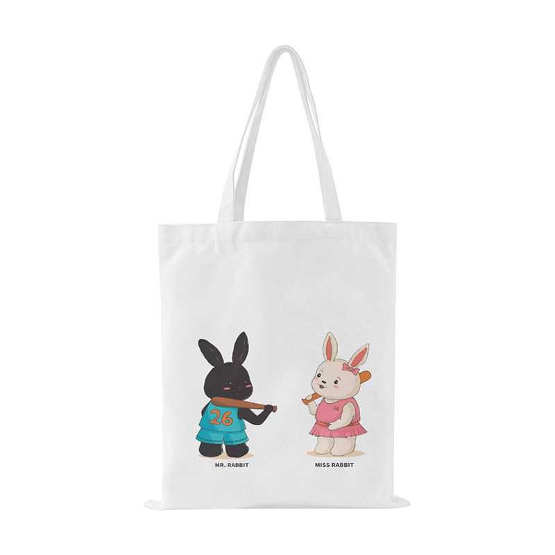 Creative Cute Cartoon Custom Cotton Canvas Bag For Shopping