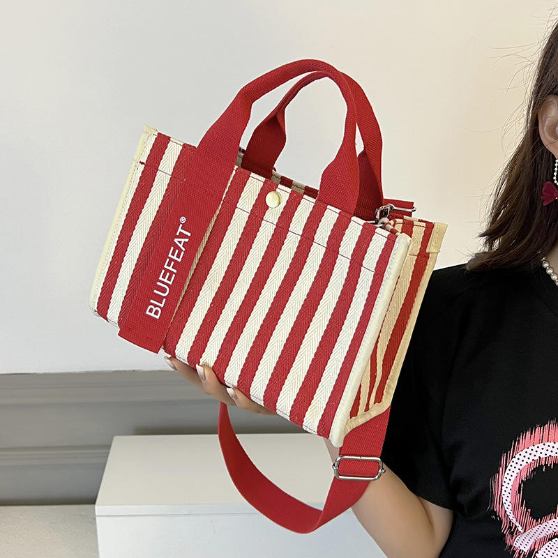 Fashion Custom Striped Women’s Messenger Bags For Shopping