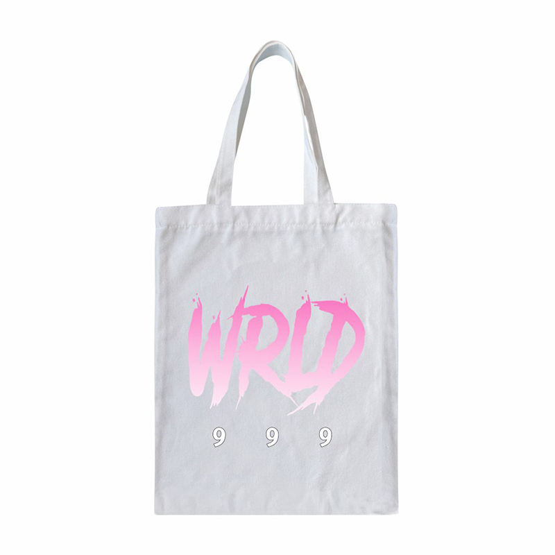 Creative Black Cotton Canvas Bag Custom Printed Cartoon Shopping Bag