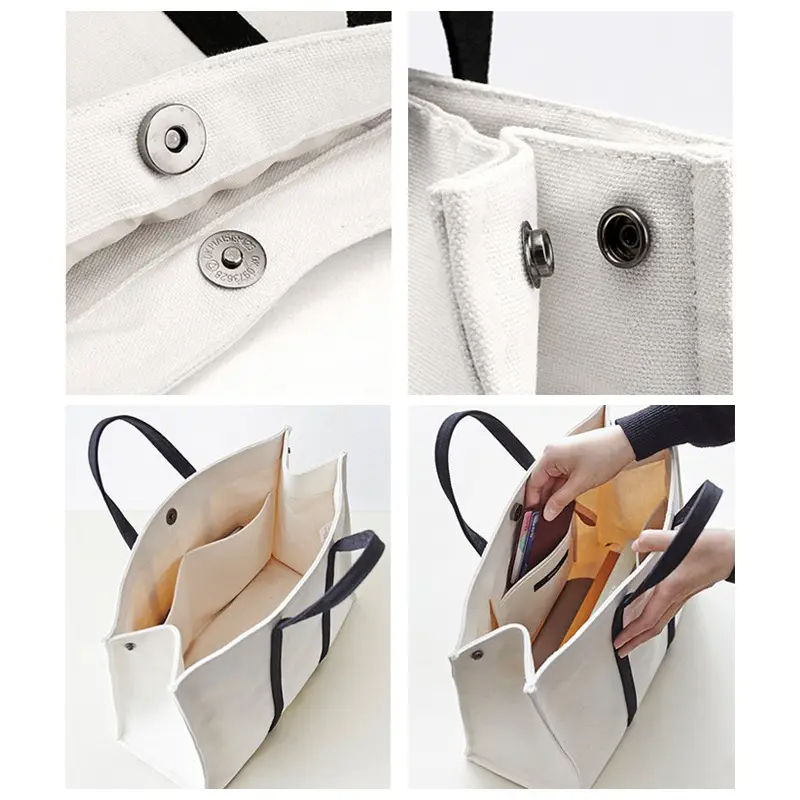 Wholesale Custom Design Eco Friendly Reusable Recycle Ladies Adjustment Shoulder Crossbody Bag Women Canvas Tote Bags