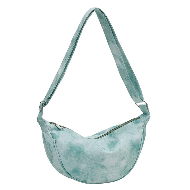 Japanese Summer Fashion Daily Casual Under arm women Tote Handbag Tie Dye Cotton Canvas Dumpling Small Shoulder