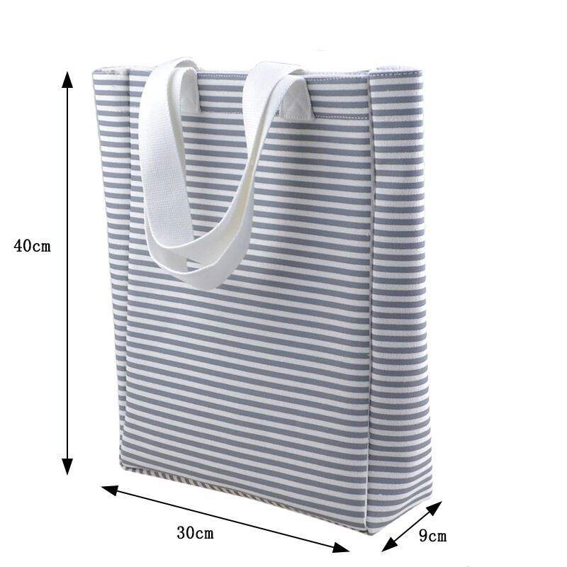 Manufacturers Supply Custom Cotton Canvas Bag Leisure Art Striped Canvas Bag For Shopping
