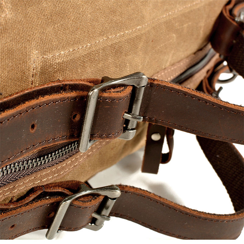 Military Style Distressed Thick Canvas Bag Large Capacity Outdoor Sports Travel Bag