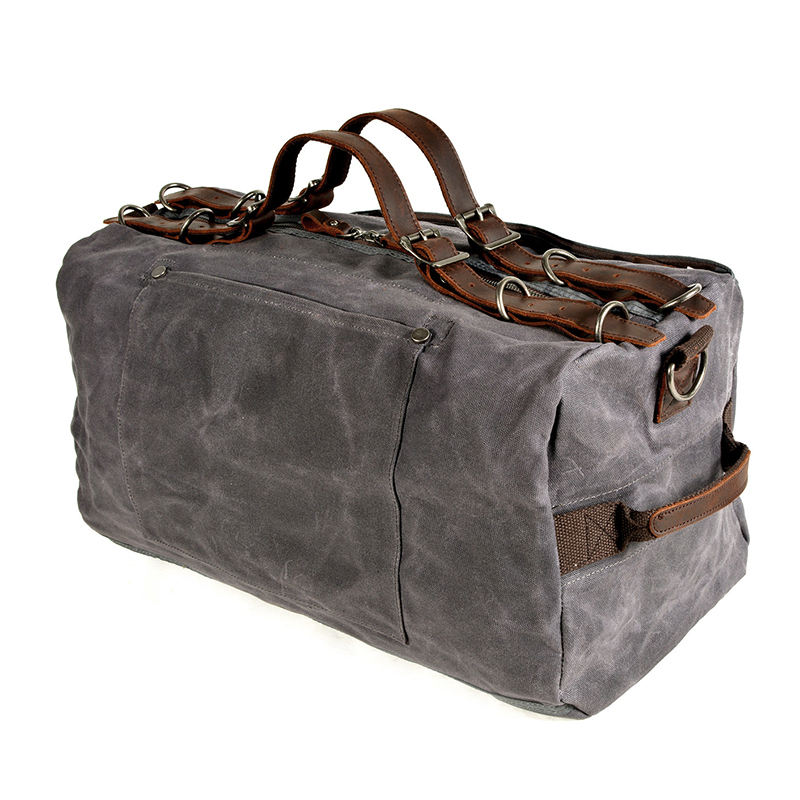Military Style Distressed Thick Canvas Bag Large Capacity Outdoor Sports Travel Bag