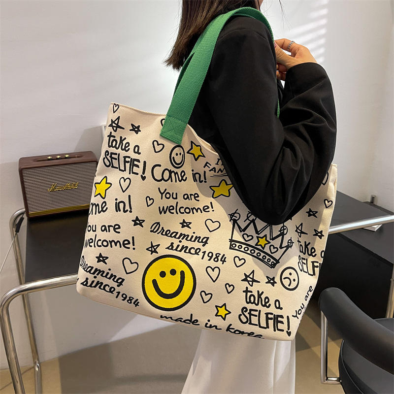 Large Canvas Shopping Bag Cotton Logo Tote Bags