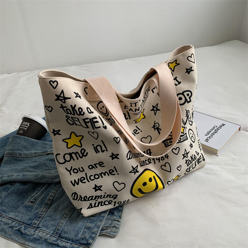 Large Canvas Shopping Bag Cotton Logo Tote Bags