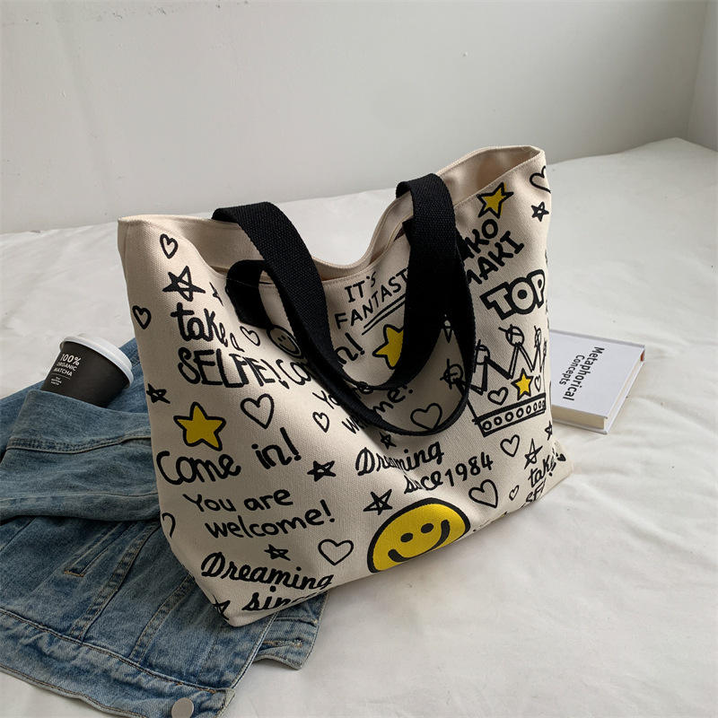 Large Canvas Shopping Bag Cotton Logo Tote Bags