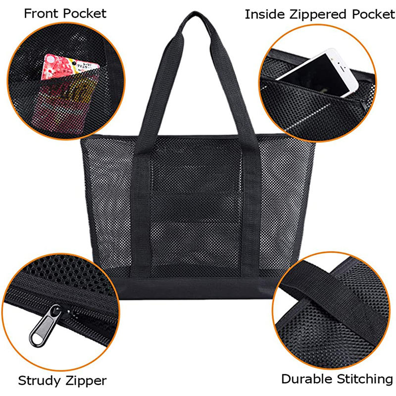Manufacturers Custom Mesh Beach Shopping Bag For Outdoor