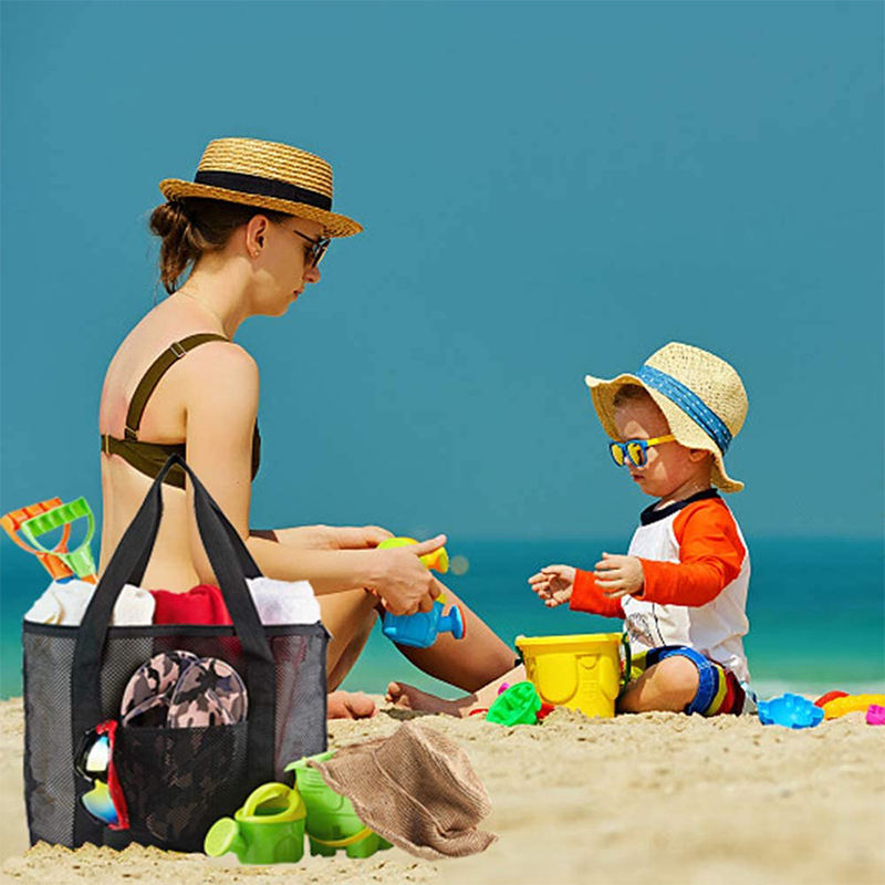 Manufacturers Custom Mesh Beach Shopping Bag For Outdoor
