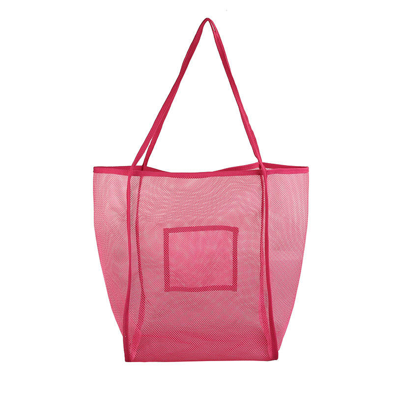 Colorful Fashion Mesh Beach Tote Bag For Outdoor Storage