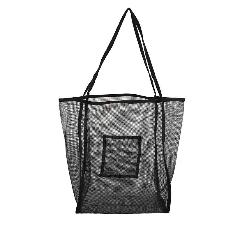 Colorful Fashion Mesh Beach Tote Bag For Outdoor Storage