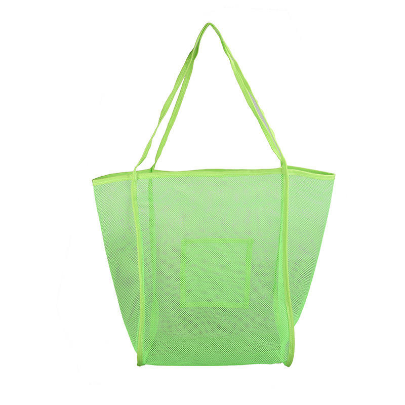 Colorful Fashion Mesh Beach Tote Bag For Outdoor Storage
