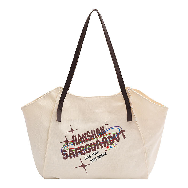 Wholesale Personalized Creative Customized Canvas Bag Letter Printing Shopping Bag