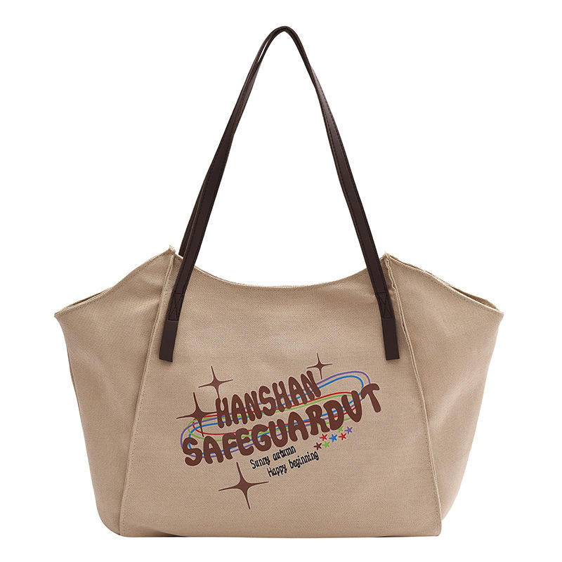 Wholesale Personalized Creative Customized Canvas Bag Letter Printing Shopping Bag