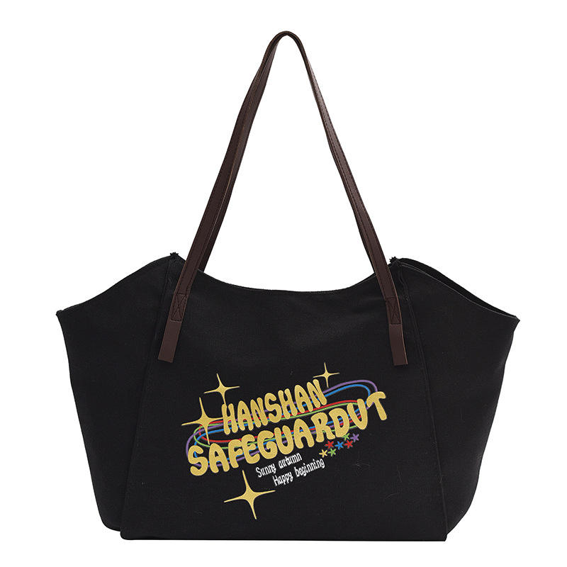 Wholesale Personalized Creative Customized Canvas Bag Letter Printing Shopping Bag