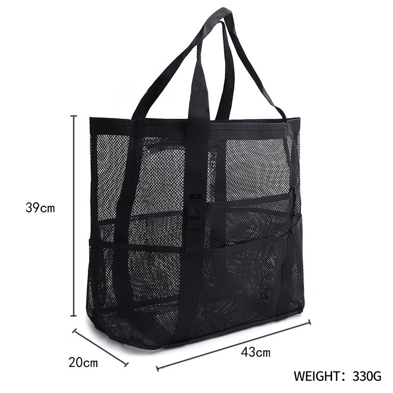 Large Capacity Mesh Hollow Bag Fashion Simple Mesh Beach Bag Storage Bag For Outdoor