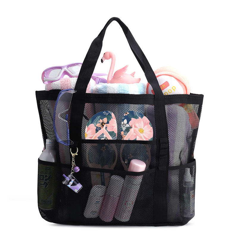 Large Capacity Mesh Hollow Bag Fashion Simple Mesh Beach Bag Storage Bag For Outdoor