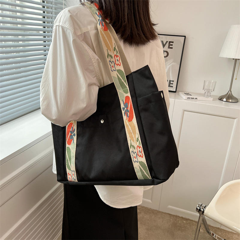 Large Cotton Canvas Tote Shopping Bag With Custom Logo1