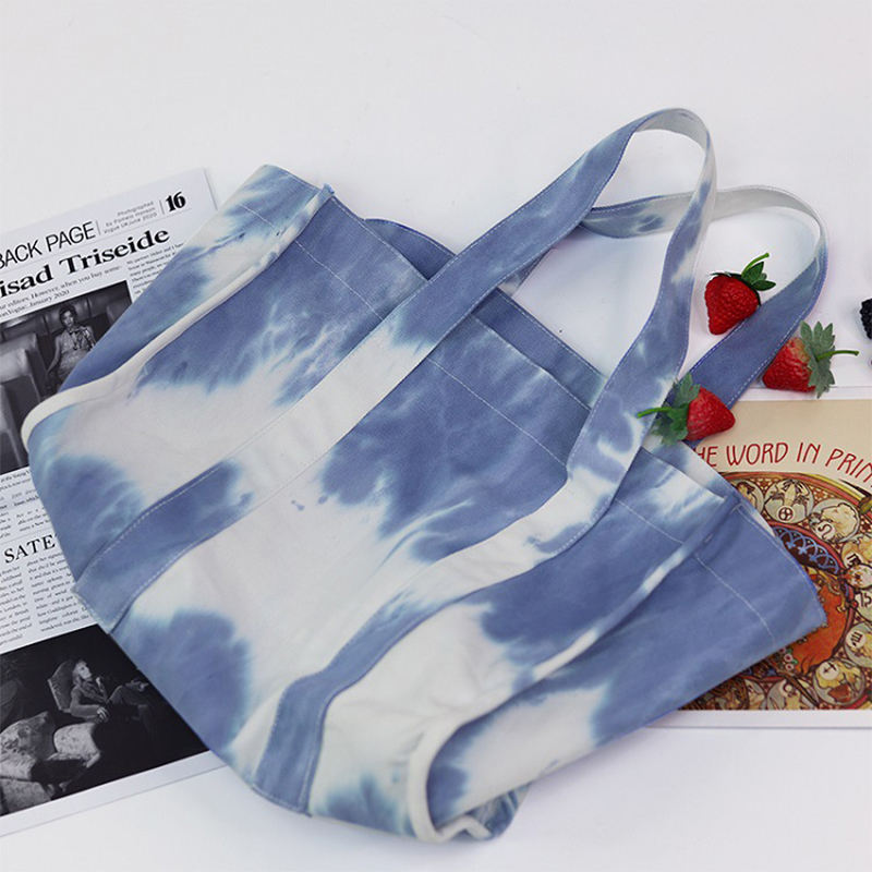 Fashion Rainbow Tie Dye Canvas Bag Large Tie Dye Tote Bag