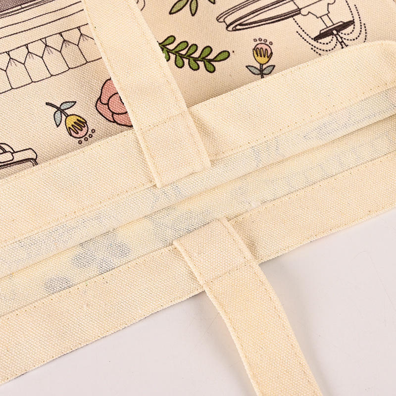 Hot Sale Cute Custom Logo High Quality Fabric Cotton Canvas Tote Shopping Bag