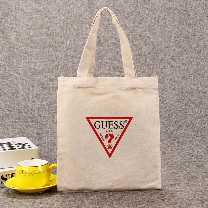 Large Plain Cotton Canvas Fabric Tote Shopping Bag