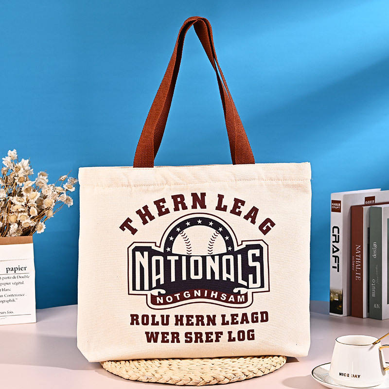 Wholesale Custom Blank Zipper Canvas Portable Shopping Bag
