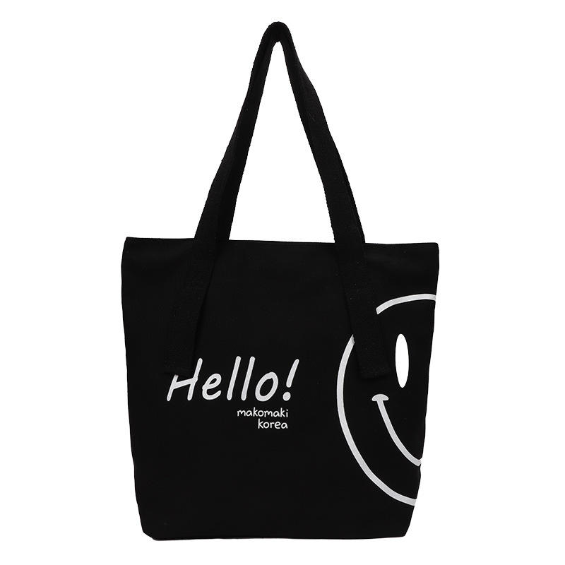 Extra Large Reusable Cotton Canvas Grocery Shopping Bags With Custom Logo Printed