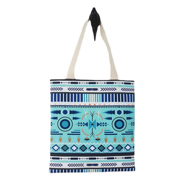 Bohemian Style Custom Women’s Canvas Tote Shopping Bag