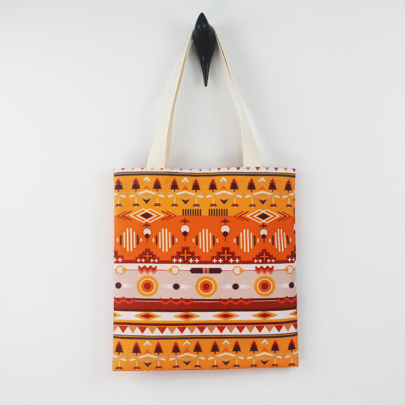Bohemian Style Custom Women’s Canvas Tote Shopping Bag