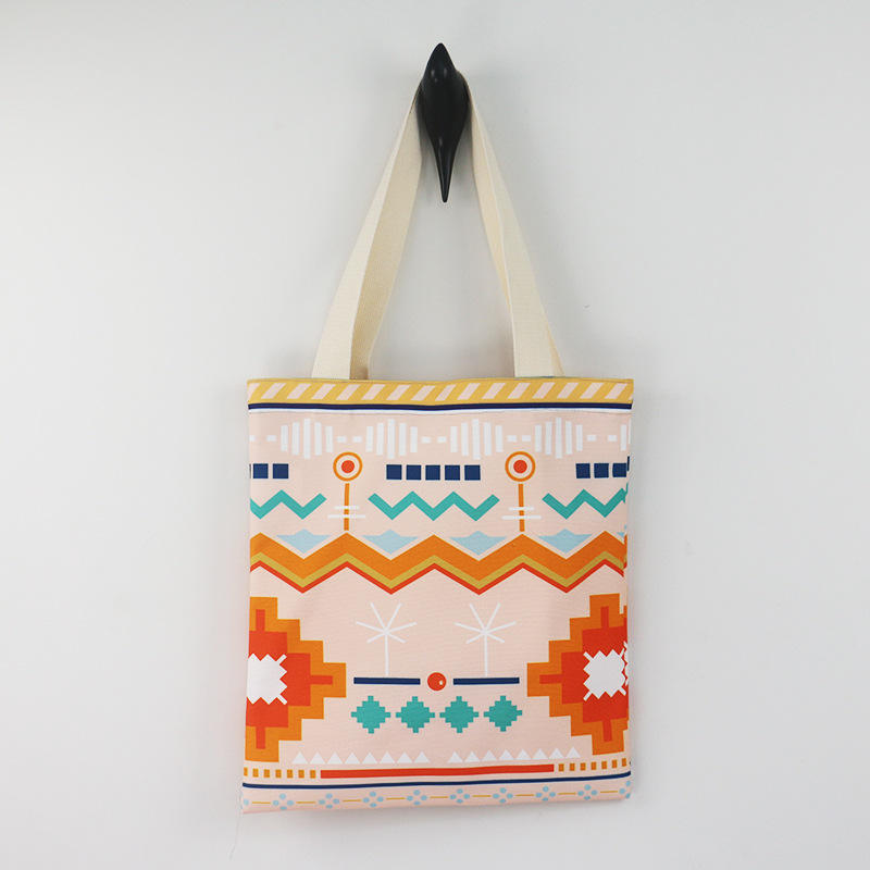 Bohemian Style Custom Women’s Canvas Tote Shopping Bag