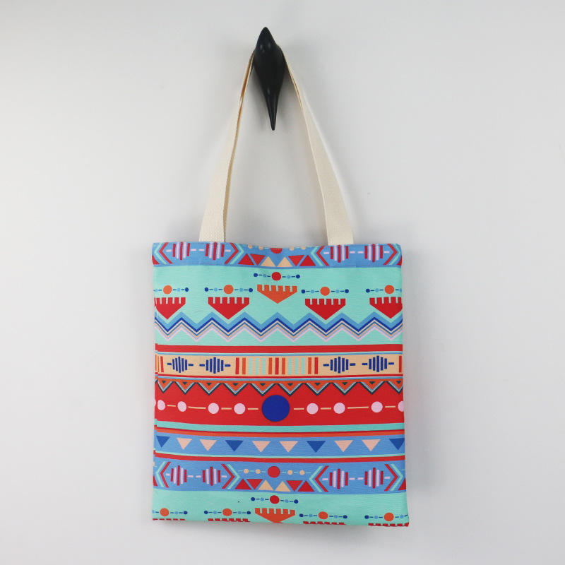 Bohemian Style Custom Women’s Canvas Tote Shopping Bag