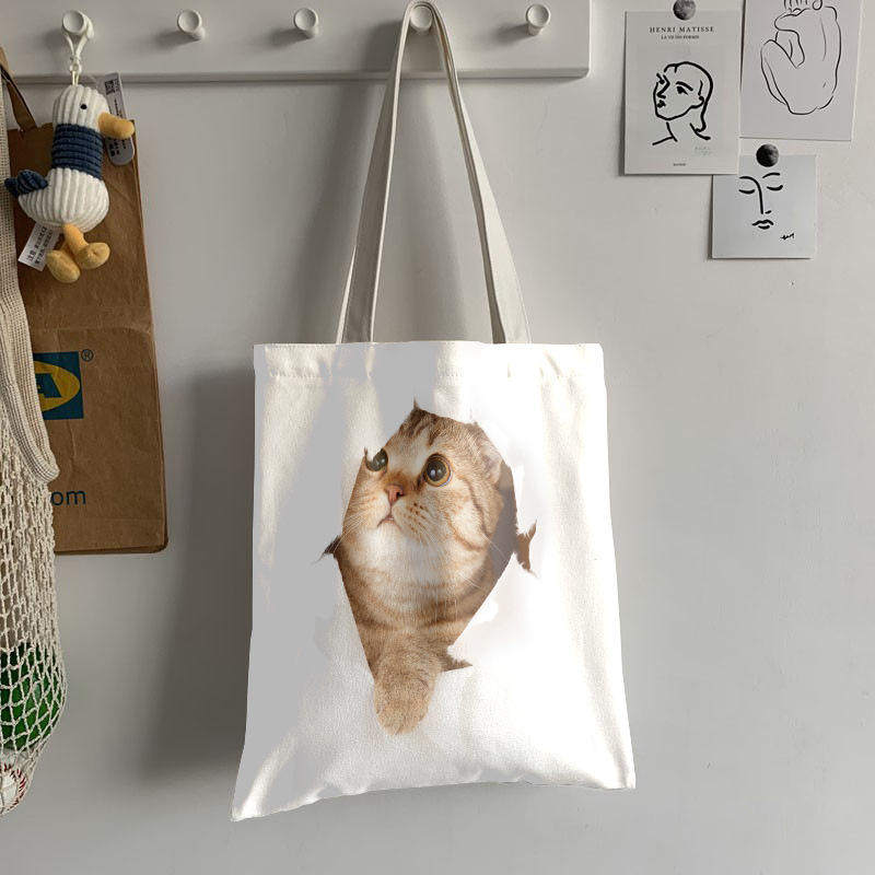 Extra Large Customised Reusable Organic Cotton Tote Shopping Bag With Logo White