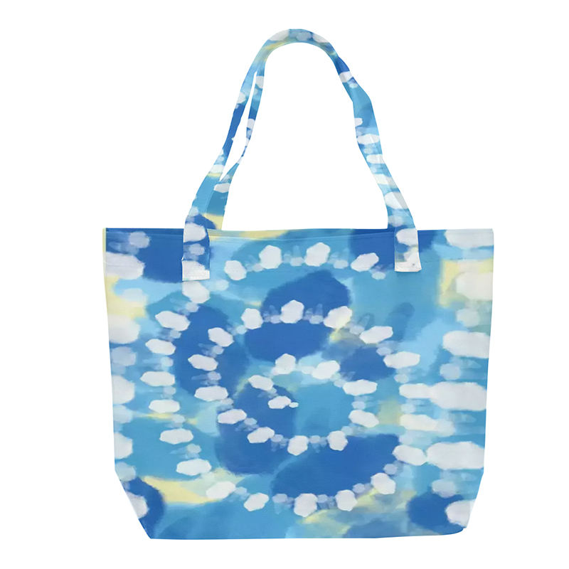 Trendy Custom Tie Dye Cotton Canvas Tote Shopping Bag