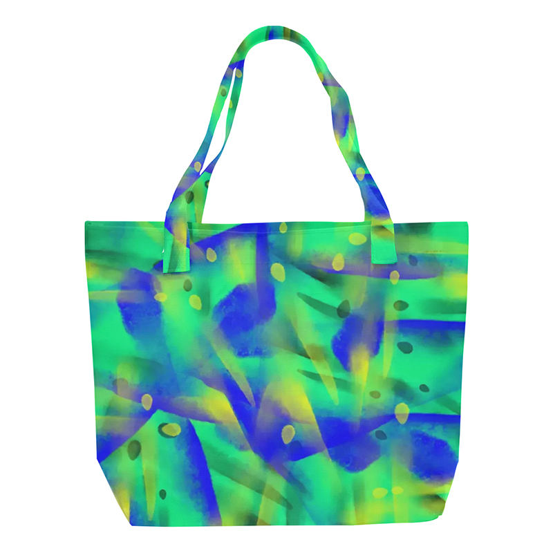 Trendy Custom Tie Dye Cotton Canvas Tote Shopping Bag