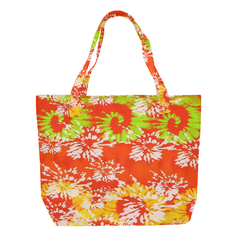 Trendy Custom Tie Dye Cotton Canvas Tote Shopping Bag