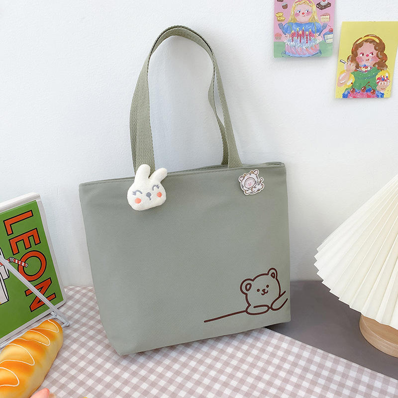New Cartoon Printing Custom Cotton Canvas Tote Bags For Shopping