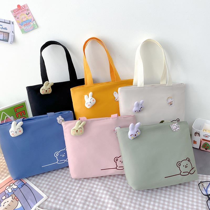 New Cartoon Printing Custom Cotton Canvas Tote Bags For Shopping