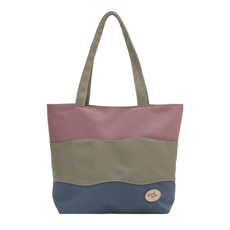 Factory Direct Fashion Plaid Cotton Canvas Tote Bag For Shopping