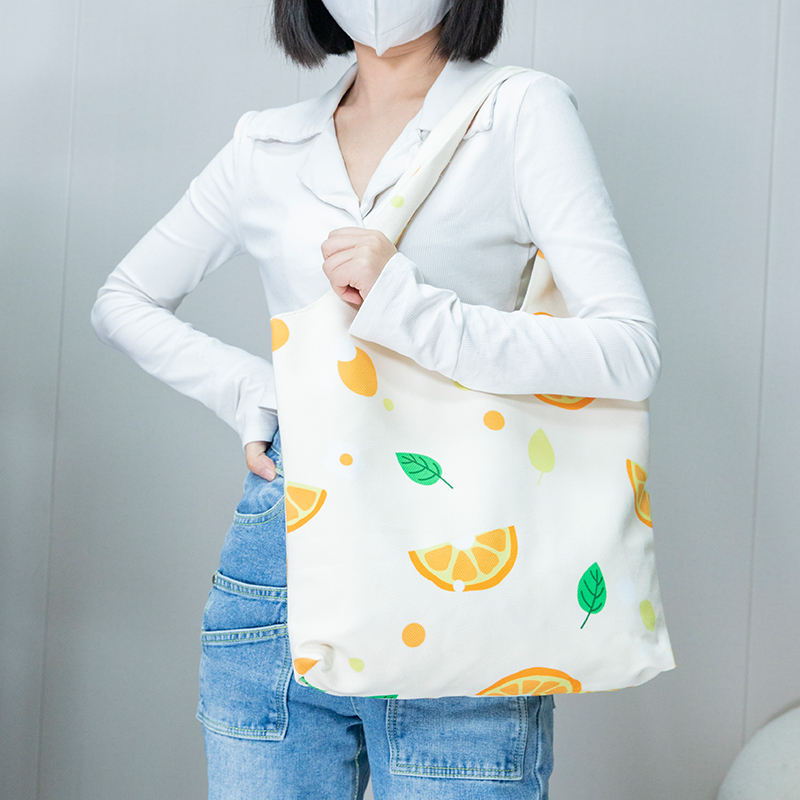 Creative Custom Cotton Canvas Bag Full Page Printed Large Tote Bag
