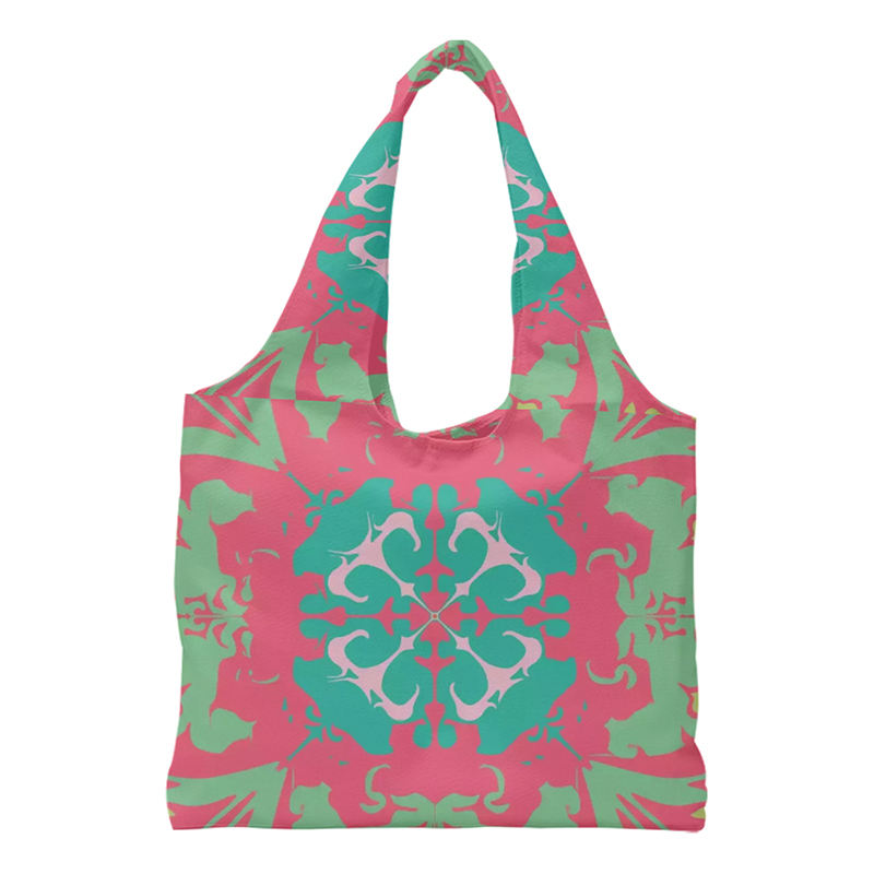 Creative Text Graffiti Custom Full-page Printing Cotton Canvas Bag