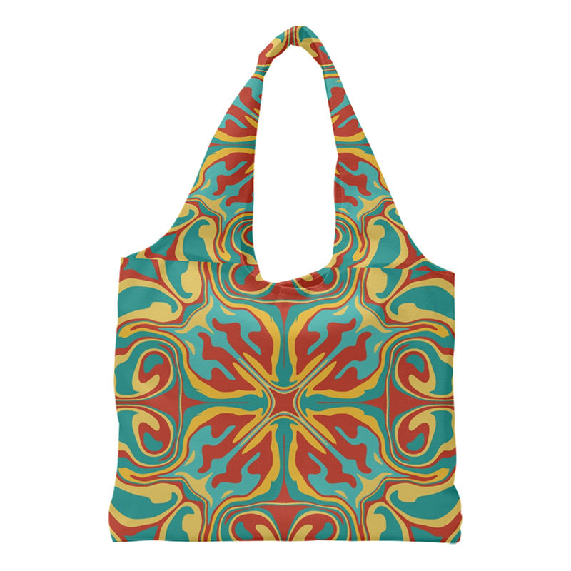 Creative Text Graffiti Custom Full-page Printing Cotton Canvas Bag