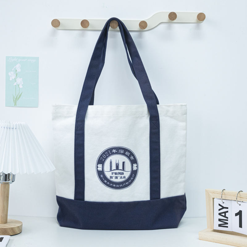 Fashion Cotton Canvas Tote Shopping Bag with Customized LOGO