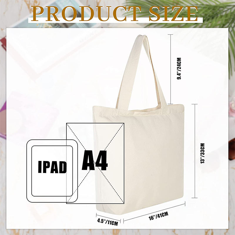 Factory wholesale Organic Cotton Washable Eco-friendly Canvas Tote Bags