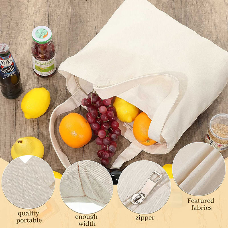 Factory wholesale Organic Cotton Washable Eco-friendly Canvas Tote Bags