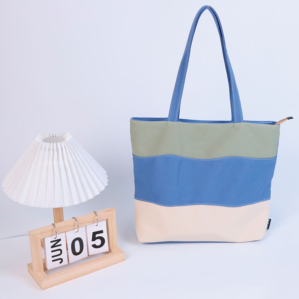 Factory OEM ODM Eco Friendly Recycled Polyester Cotton Canvas Reusable Custom Shopping Tote Bag