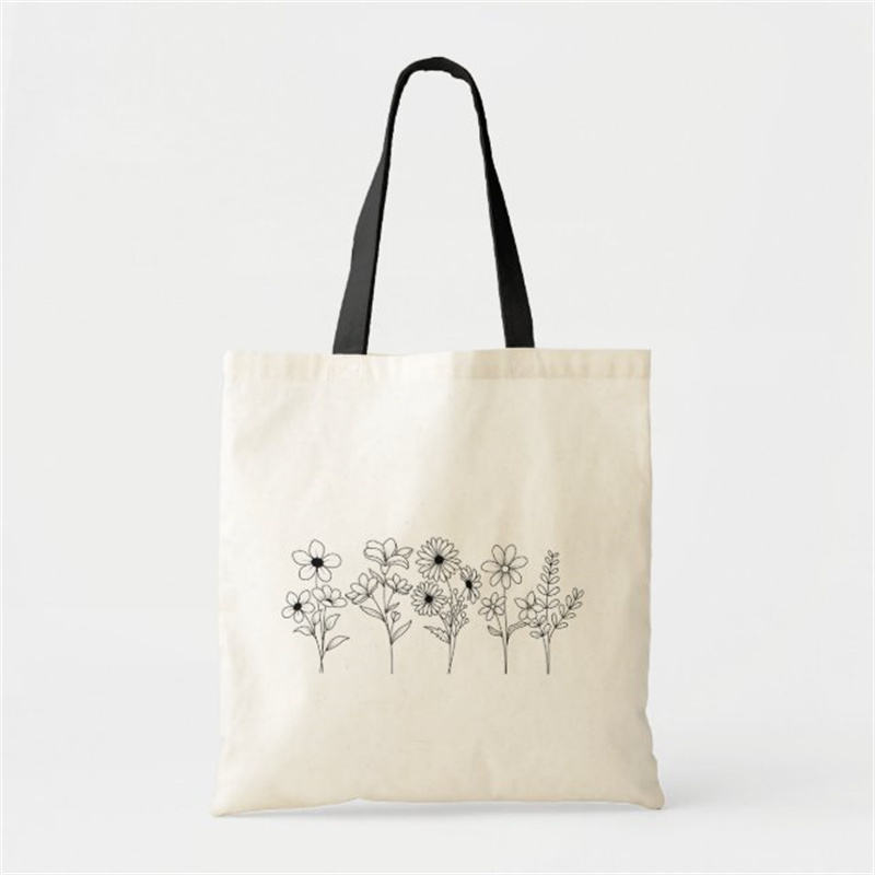 Wholesale Simple Design Natural Color 100% Cotton Custom Reusable Tote Canvas Bag