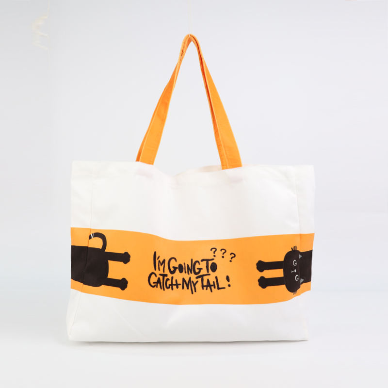 Custom Sublimation Printed Recycle Women Grocery Canvas Tote Bag