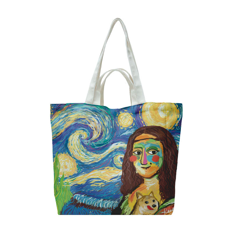 New Arrival Factory Original Design Eco Friendly Thermal Sublimation Cotton Canvas Shopping Tote Bag For Women
