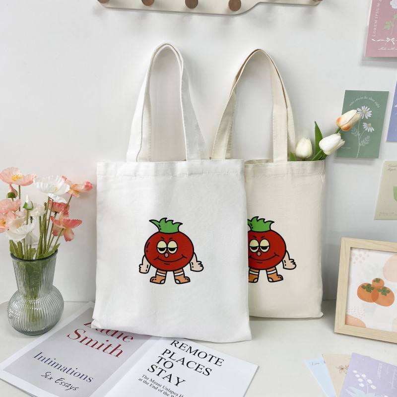 Wholesale Recycled Reusable Standard Size Custom Printing Polyester Canvas Shopping Bag