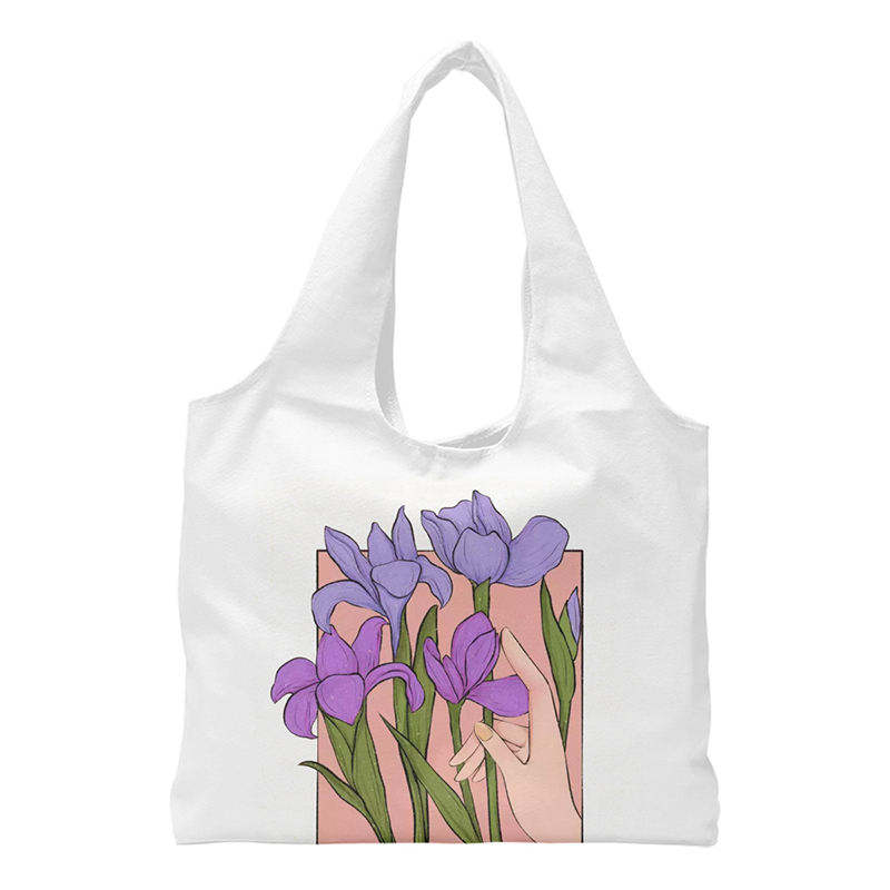 Eco Korea Vest Style Shopping Tote Cotton Canvas Bag With Inside Pocket